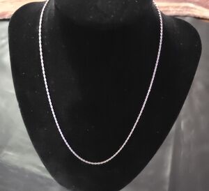 Delicate Silver Diamond Cut Rope Chain Necklace
